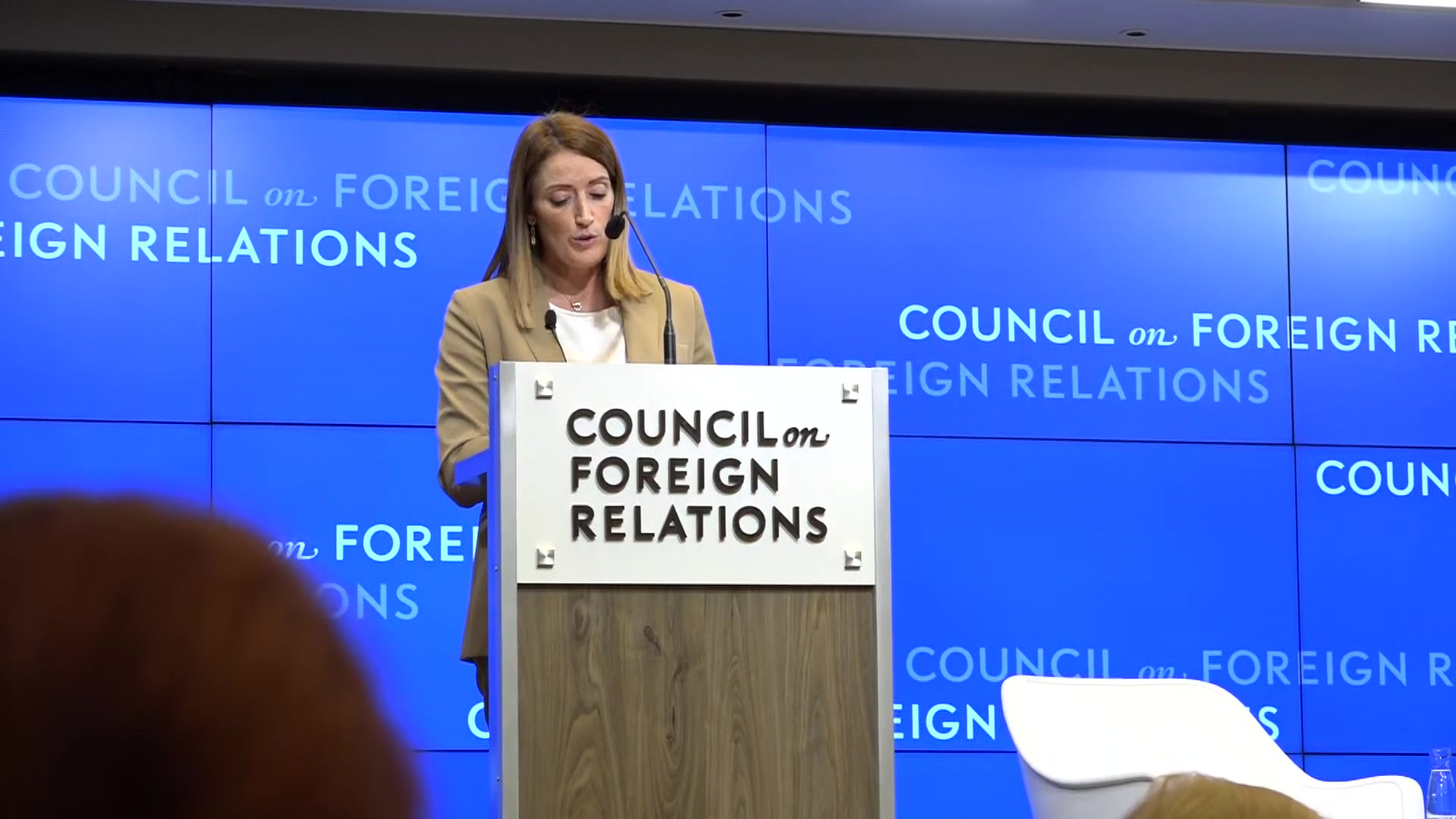 Official visit by Roberta METSOLA, EP President, to New York (United States): extracts from the keynote speech and Q&A at the Council on Foreign relations